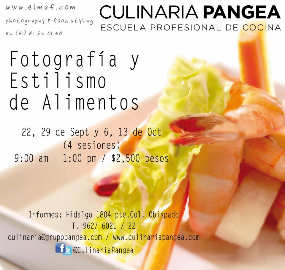 Curso de fotografía y estilismo de alimentos en Mty