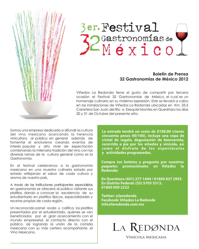 Conoce más del 3er. Festival 32 Gastronomías de México
