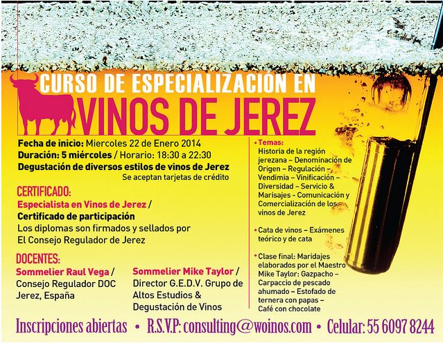 Curso de especialización en vinos de Jerez