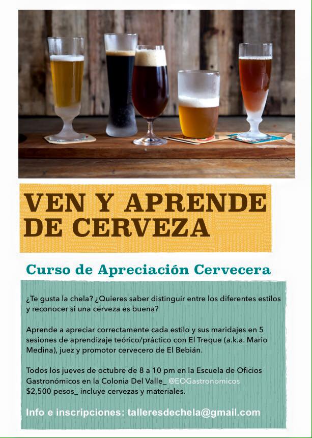Curso de Apreciación Cervecera en #CDMX